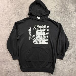 Gasp Graphic Hoodie Pop Art Horror Comic Scream Girl Y2K Black Unisex M